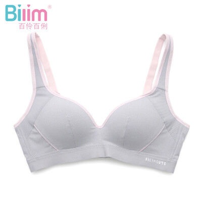

Hundreds of girls sports bra without steel ring yoga fitness yoga running quick-drying underwear shock-collecting student bra 81123 gray 80B