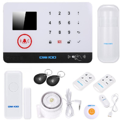 

Romacci OWSOO 433MHz Wireless WIFI Alarm Security System Water Door Sensor LCD Display Wired Siren Kit Phone App Remote Control