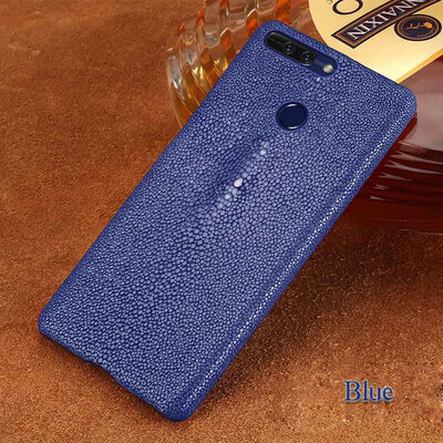

Genuine Leather Phone Case For Huawei Honor V9 Case Natural Pearl Fish Skin Back Cover For Mate 9 10 Pro Case