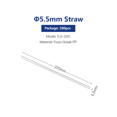 

OTOR 100pcs Disposable PP Plastic Straw for Plastic Cup&Paper Cup Hot Cold Coffee Juice Drink Cup