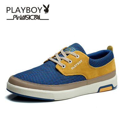 

PLAYBOY brand Summer,New,Color matching sneakers,Breathable mesh,England style,Sport casual,Men's shoes