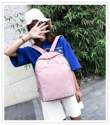 

2018 Japan Fashion Nylon Backpack for Girls Travel Solid Color Multi-functional Academic Student Rucksack Mochila Feminina