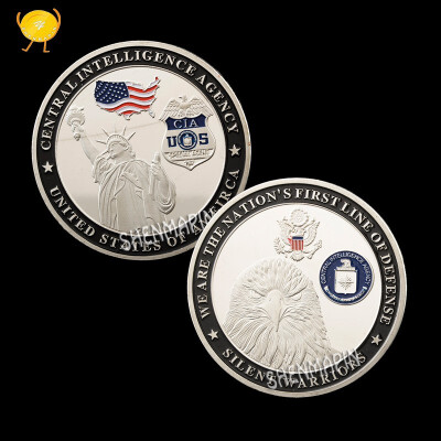 

US statue of liberty holds a torch to challenge the commemorative coin USA eagle head lucky silver coin collectibles