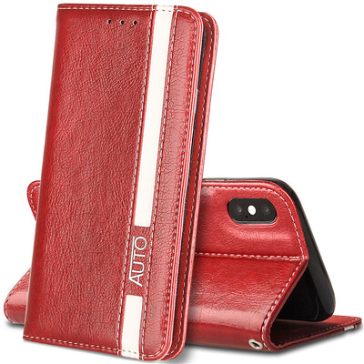 

Iphone X Leather Wallet Case Stand Protective Cover Case for Apple iPhone X