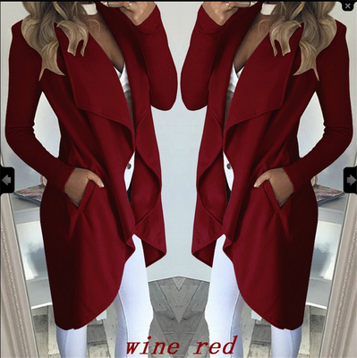 

New fashion Womens PLUS SIZE Pure color coat for women