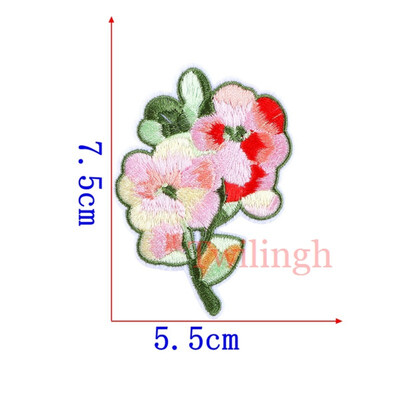 

1 Pcs Flower Patches Sequined Sticker Sew Iron On Patch Pink Flowers Applique Garment DIY Sew Clothes Repair Badges For Wedding