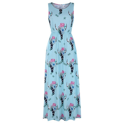 

Try Everything Women Summer Dress 2018 Tank Print Women Long Dress Elegant Pocket Casual Dress Plus Size Women Clothing