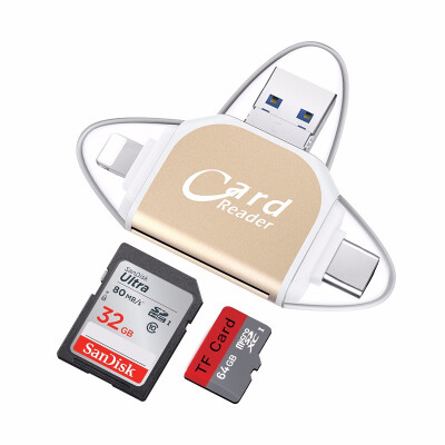 

Micro SD Card Reader for iPhone iPadAndroid PhoneApple MacbookComputer Memory Card Adapter with Lightning Micro USB USB C