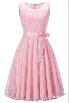 

2018 summer Girls Sleeveless Princess Dress Girl Lace Clothes Homecoming Dress
