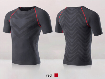 

Black Dry Bodybuilding Sportswear FitnessTight Blouse Mens short sleeve T-shirt