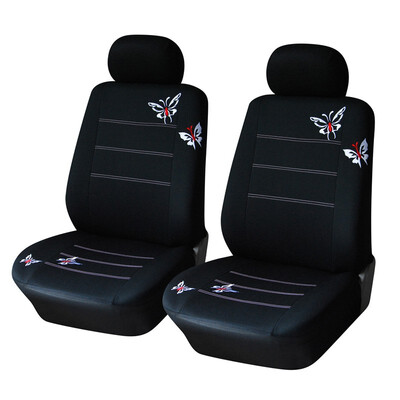 

KAWOSEN Butterfly Embroidered Car Seat Cover Universal Fit Most Vehicles Seats Interior Accessories Black Seat Covers