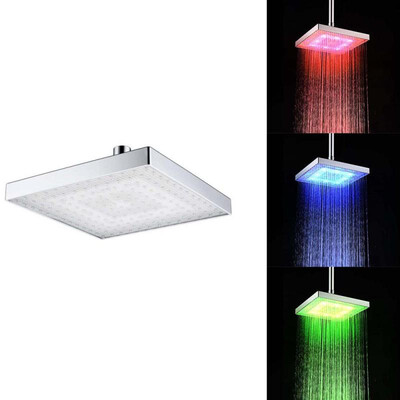 

BRELONG 8 - inch LED Color Temperature Tri - color Shower Head Spray