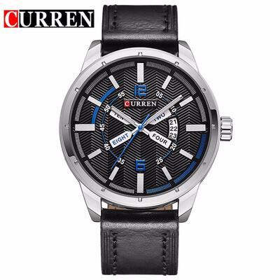 

Curren luxury brand quartz watch Casual Fashion Leather watches reloj masculino men watch free shipping Sports Watches 8211