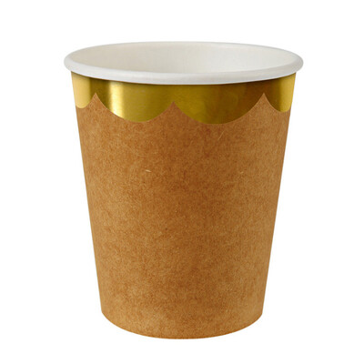 

FANLUS Disposable Tableware Dishes Cups Napkin Kraft Paper Decoration Supplies Retro Dinner Party Wedding Party