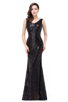 

Long Sequins Evening Dress Formal Prom Party Gown Bridesmaid Mermaid Dresses