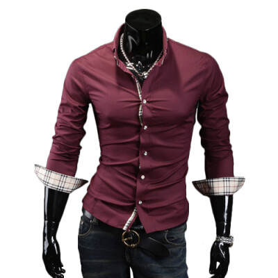 

CT&HF Men Leisure Silm Shirt Spring Temperament Elegant Contracted Tops Korea Fashion Personality Handsome Lapels Shirt