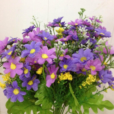 

1 Bouquet Fake Cineraria Artificial Flower Bunch Home Wedding Office Decoration