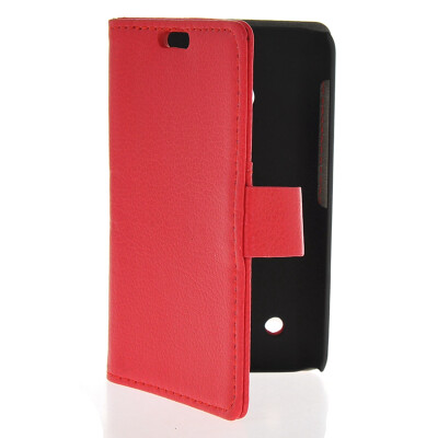 

MOONCASE Slim Leather Side Flip Wallet Card Slot Pouch Stand Back Case Cover for Nokia Lumia 530 Red