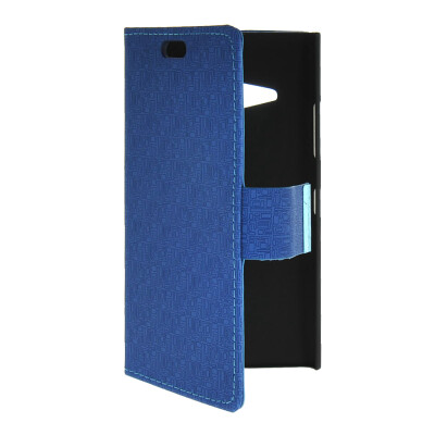 

MOONCASE Slim Leather Side Flip Wallet Card Slot Pouch with Kickstand Shell Back Case Cover for Nokia Lumia 730 Blue