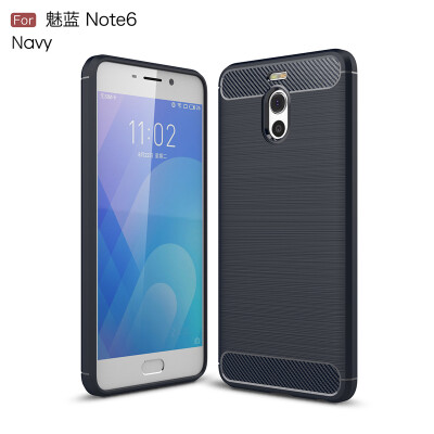 

Goowiiz Phone Case For Meizu 1515 Plus Fashion Slim Carbon Fiber TPU Soft Silicone Prevent falling