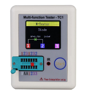 

Modern Laboratory Colorful Display Transistor Tester Multi-functional TFT Backlight Didoe Triode Capacitance Resistor Detector Ind