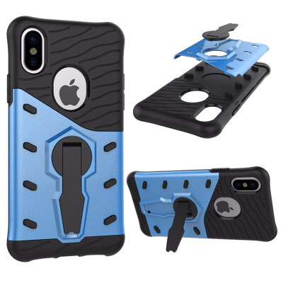 

Goowiiz Phone Case For Iphone 78X Luxury Armor TPUPC Silicone Hard Bracket Prevent falling