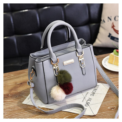

SMOOZA brand women hairball ornaments totes solid sequined handbag hot sale party purse ladies messenger crossbody shoulder bags