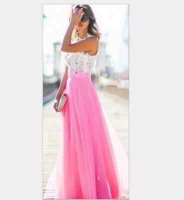 

New Arrival Sring Evening Party Hollow Out Beach Dress Womens Boho Sleeveless Maxi Dress Party dresses