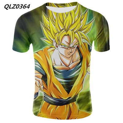 

S-XXXXL New Mens Fashion Short-Sleeve T-Shirt Dragon Ball Anime Print T-Shirt Casual Slim Sport T-Shirt Mens Tights