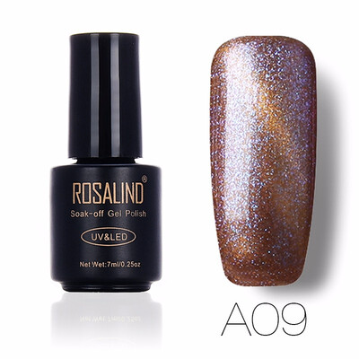 

ROSALIND Gel 1S Black Bottle 7ML Cat EyesChameleon Magnet A01-12 Gel Nail Polish Nail Art UV LED Soak-Off Bling Gel Lacquer