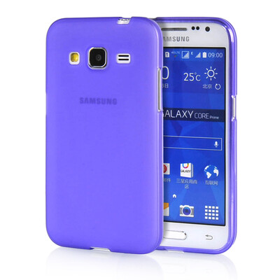 

MOONCASE Transparent Soft Flexible Silicone Gel TPU Skin Shell Back ЧЕХОЛ ДЛЯ Samsung Galaxy Core Prime G360 Purple
