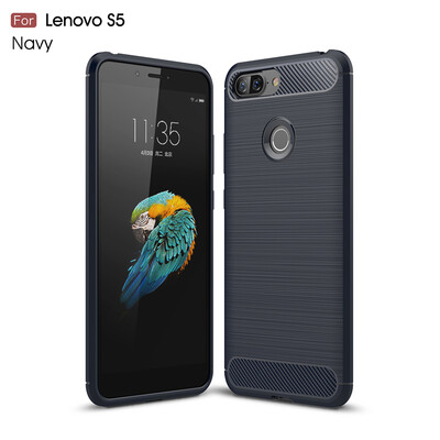 

Goowiiz Phone Case For Lenovo S5K8K8 Note Fashion Slim Carbon Fiber TPU Soft Silicone Prevent falling