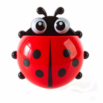 

Cntomlv Creative Home Accessories Cartoon Ladybird Toiletries Toothpaste Holder Bathroom Sets Suction Hooks Tooth Brush Holder