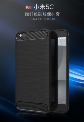 

For Xiaomi 5C Carbon Fiber Phone Cases Soft TPU Anti-Knock Cover For Xiaomi 5C case