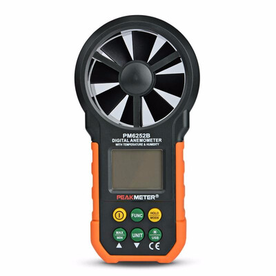 

PEAKMETER PM6252B Multifunction Digital Anemometer Tachometer Air Volume Thermometer Humidity