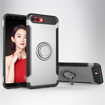 

Huawei Honor 7X89 Armor Car Magnetic Suction Ring Bracket Silicon TPU Hard PC Phone Case