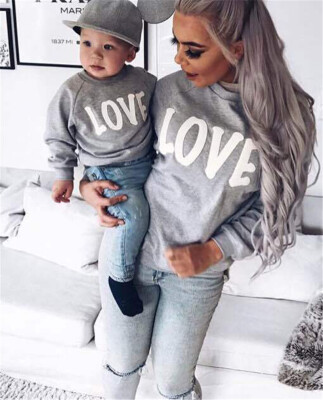 

Parent-child long sleeved T-shirt