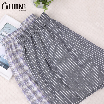 

Ancient&modern men GUJIN 2 loaded mens underwear cotton mens boxers four seasons casual loose Arro pants pajamas comfortable home pants ELHSJ51 cherry powder - denim blue