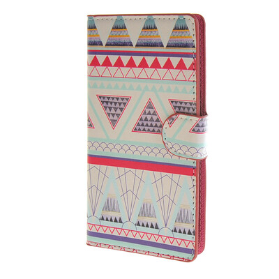 

MOONCASE Triangle style Leather Side Flip Wallet Card Slot Stand Pouch Case Cover for LG C90 / a18