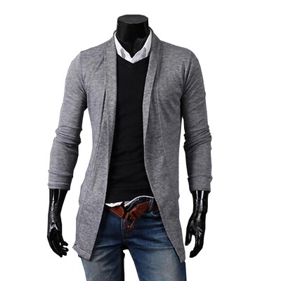 

Zogaa New Mens Cardigan Medium Length Casual Slim