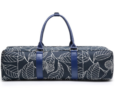 

Elenture Canvas Yoga Mat Tote Bag with Storage PocketsFits Most Size Yoga Mats ---Black leaf
