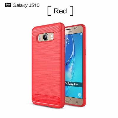 

For Samsung Galaxy J510 2016 Carbon Fiber Phone Cases Soft TPU Anti-Knock Cover For Samsung Galaxy J510 2016 Case