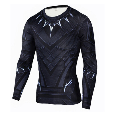 

Hot Sale Fitness MMA Compression Shirt Men Anime Bodybuilding Long Sleeve Crossfit 3D Superman Punisher T Shirt Tops Tees