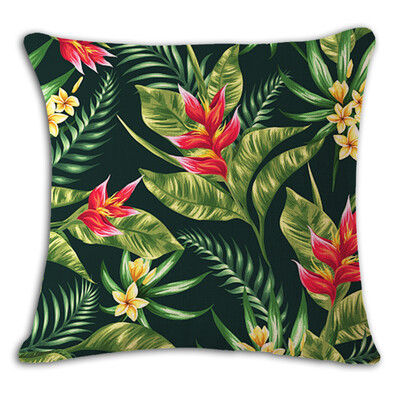 

Vintage Flower Tropical Leaves Waist 4545cmThrow Pillow Cover Home Decor Cushion Cover Decorative Pillowcase