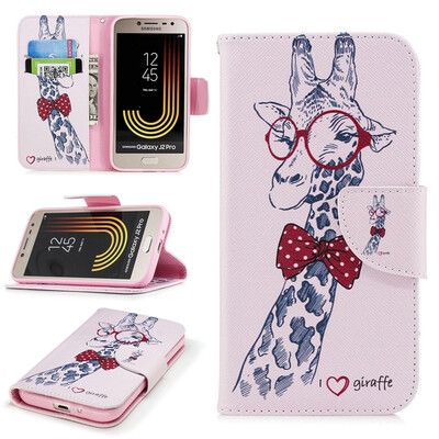 

BEFOSPEY Painting PU LeatherSoft TPU Card Slot Stand Wallet Case For Samsung Galaxy J2 Pro2018 J2201850"