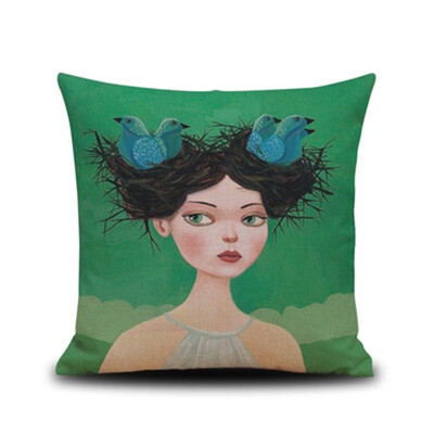 

Cntomlv Modern Simple Plant Decorative Pillow Case Chair Waist Square 45x45cm Cotton Linen Pillow Cover Home Textile Living