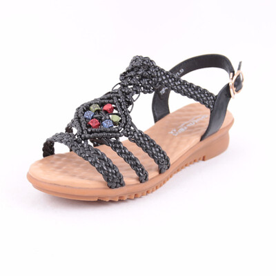 

SHUANGFENG Womens Shoes Sandals 2018 Summer Vintage Handmade Woven Sandals Gladiator Flip Flops Casual Shoes Woman Sandals Hot
