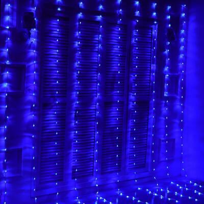 

JULELYS 3M x 3M 320 Лампы LED Waterfall Curtain String Lights Outdoor Christmas Garland Lights Украшение для свадебного отдыха