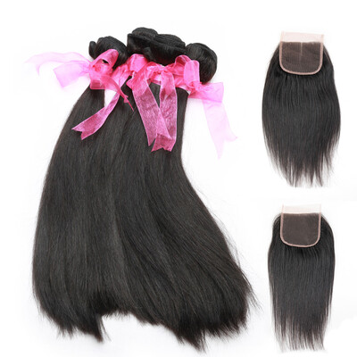 

Dream Like Hair Cheap 4 Bundles Malaysian Virgin Hair Straight Human Hair with Closure