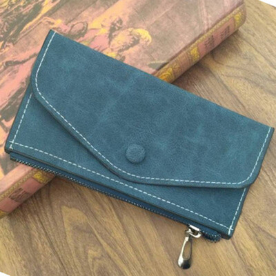 

New wallet long fashion frosted buckles large capacity purse creative purse wallet